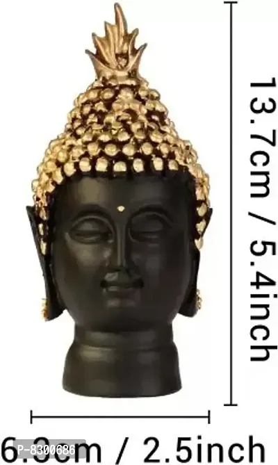 Buddha Head | For Good Luck, Positive Fortune, Success, Prosperity  Home Deacute;cor - 14 cm-thumb3