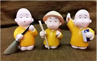 Handcrafted Little Monk Set | For Wealth, Success, Health, Home and office Decor - 7 cm-thumb2