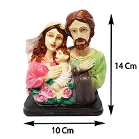 Handcrafted Jesus Holy Family | Christian holy family statue and Showpiece for home d&eacute;cor | Best Gift for Christmas and New Year | Can be used as home and office decoration - 14 cm-thumb1