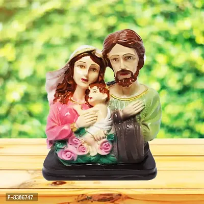 Handcrafted Jesus Holy Family | Christian holy family statue and Showpiece for home d&eacute;cor | Best Gift for Christmas and New Year | Can be used as home and office decoration - 14 cm-thumb3