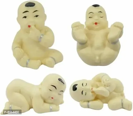 Handicraft New Born baby Set of 4 Decorative Showpiece | Best Showpiece gift for New born baby, Kids and Children | Feng Shui showpiece for Best Wishes, Good Luck and Happiness - 6 cm-thumb0
