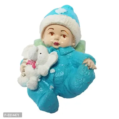 Handicraft New Born baby | Best Showpiece gift for New born baby, Kids and Children | Feng Shui showpieces for wishing Good Luck and Happiness | Can be used as Home and Office Decoration - 12 cm-thumb0
