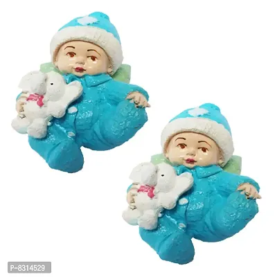 Handicraft New Born baby Set of 2 Pieces Showpiece | Best Showpiece gift for New born baby, Kids and Children | Feng Shui showpieces for wishing Good Luck and Happiness - 12 cm