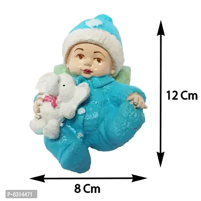 Handicraft New Born baby | Best Showpiece gift for New born baby, Kids and Children | Feng Shui showpieces for wishing Good Luck and Happiness | Can be used as Home and Office Decoration - 12 cm-thumb2