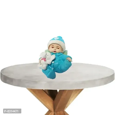 Handicraft New Born baby | Best Showpiece gift for New born baby, Kids and Children | Feng Shui showpieces for wishing Good Luck and Happiness | Can be used as Home and Office Decoration - 12 cm-thumb3