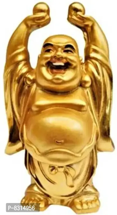 Feng Shui Laughing Buddha | Vastu Decorative Showpiece for Good Luck, Fortune, Wealth, Heath, Peace, Tranquility, Prosperity. Beautiful and Special gift item for Office Desk, Table  Home Decor-11 Cm-thumb0
