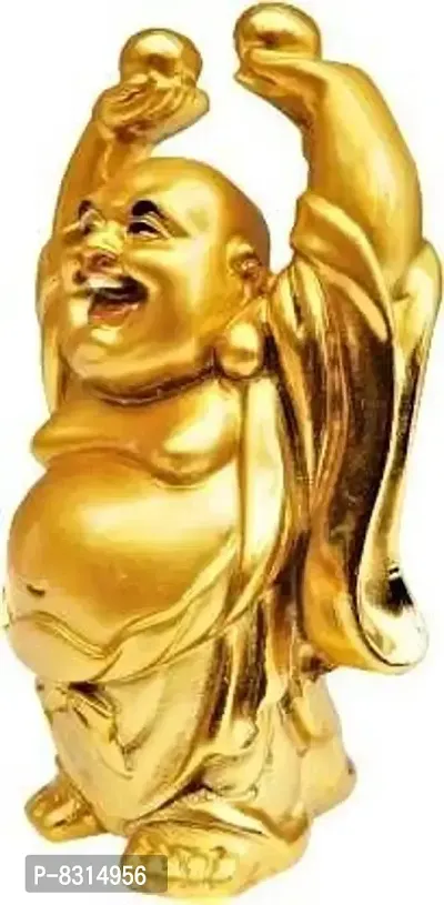 Feng Shui Laughing Buddha | Vastu Decorative Showpiece for Good Luck, Fortune, Wealth, Heath, Peace, Tranquility, Prosperity. Beautiful and Special gift item for Office Desk, Table  Home Decor-11 Cm-thumb2