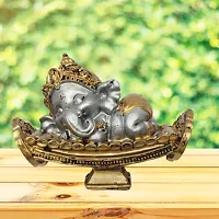 Beautiful Lord Nav Ganesha Showpiece | For Good and Best wishes | Gives Positive vibes and best option for Diwali Gift, Showpiece Decorative, Home and office Decoration - 15 cm-thumb3