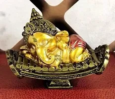 Beautiful Lord Nav Ganesha Showpiece | For Good and Best wishes | Gives Positive vibes and best option for Diwali Gift, Showpiece Decorative, Home and office Decoration - 15 cm-thumb3