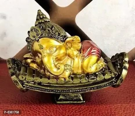 Beautiful Lord Nav Ganesha Showpiece | For Good and Best wishes | Gives Positive vibes and best option for Diwali Gift, Showpiece Decorative, Home and office Decoration - 15 cm-thumb4