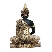 Golden Handcrafted Buddha | Meditation Relaxing Buddha Statue for Good Luck, Positive Fortune, Success and Prosperity | Decorative Showpiece for Gift, Home and Office Decoration - 19 cm-thumb1