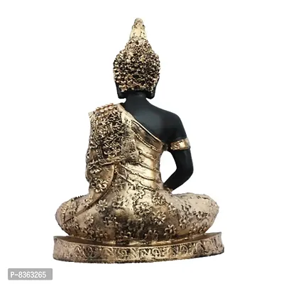 Golden Handcrafted Buddha | Meditation Relaxing Buddha Statue for Good Luck, Positive Fortune, Success and Prosperity | Decorative Showpiece for Gift, Home and Office Decoration - 19 cm-thumb2