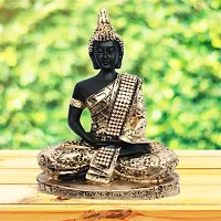 Golden Handcrafted Buddha | Meditation Relaxing Buddha Statue for Good Luck, Positive Fortune, Success and Prosperity | Decorative Showpiece for Gift, Home and Office Decoration - 19 cm-thumb3