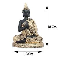 Golden Handcrafted Buddha | Meditation Relaxing Buddha Statue for Good Luck, Positive Fortune, Success and Prosperity | Decorative Showpiece for Gift, Home and Office Decoration - 18 cm-thumb2