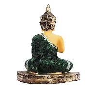 Coloured Handcrafted Buddha Statue | Meditation Relaxing Buddha Statue for Good Luck, Positive Fortune, Success and Prosperity | Decorative Showpiece for Gift, Home and Office Decoration - 18 cm-thumb1