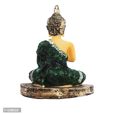 Coloured Handcrafted Buddha Statue | Meditation Relaxing Buddha Statue for Good Luck, Positive Fortune, Success and Prosperity | Decorative Showpiece for Gift, Home and Office Decoration - 18 cm-thumb2