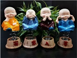 Monk Lamba for Vastu gives Positive Environment | Little Monk Doll ornament for Peace and Calm Environment | Great Vastu significance and Decorative Showpiece for Home Decoration - 10 cm ( Set of 4 )-thumb4