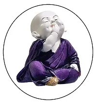 3 Piece Monk Lamba for Vastu Makes Environment Positive | Little Spring Monk Doll ornament for Peace and Calm Environment | Best Vastu significance and Decorative Statue for Home/Office Decor - 10 cm-thumb2