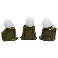 3 Piece Monk Baccha for Vastu Makes Positive Environment | Monk Doll ornament for Peace and Calm Environment | Best Vastu significance and Decorative Showpiece for Home/Office/Shop Decoration - 10 cm-thumb1