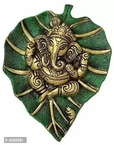 Designer Patta Ganesha Wall Hanging | Can be place on entrance for Positive vibes and Good Luck | Decorative Showpiece for office and home decoration - 14 cm-thumb0