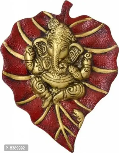 Designer Patta Ganesha Wall Hanging | Can be place on entrance for Positive vibes and Good Luck | Decorative Showpiece for office and home decoration - 14 cm