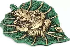 Designer Patta Ganesha Wall Hanging | Can be place on entrance for Positive vibes and Good Luck | Decorative Showpiece for office and home decoration - 14 cm-thumb1