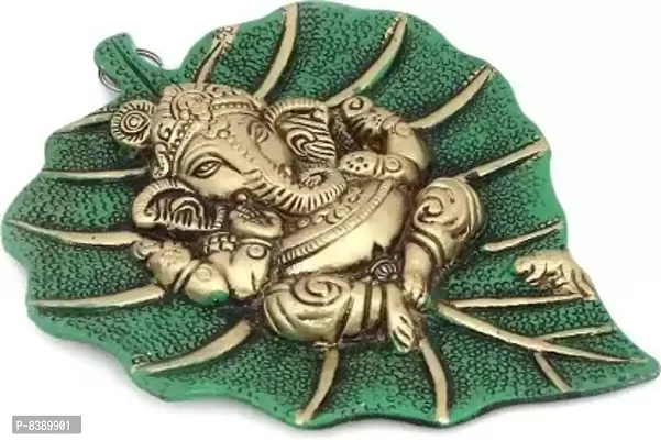 Designer Patta Ganesha Wall Hanging | Can be place on entrance for Positive vibes and Good Luck | Decorative Showpiece for office and home decoration - 14 cm-thumb2