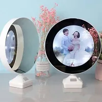 Magic Mirror Photo Frame | Best Lightening Magic Mirror Photo Frame gift for Father, Mother, husband, wife, kids | Can be used and home and office decorati ( Dia - 8 cm )-thumb1