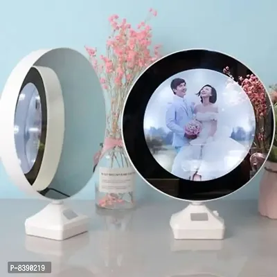 Magic Mirror Photo Frame | Best Lightening Magic Mirror Photo Frame gift for Father, Mother, husband, wife, kids | Can be used and home and office decorati ( Dia - 8 cm )-thumb2