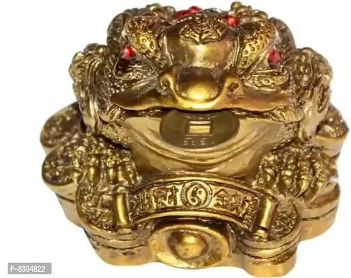 Vastu / Feng Shui / Three Legged Frog With Coin For Health, Wealth And Happiness | Decorative Showpiece for Home decor - 7 cm-thumb3