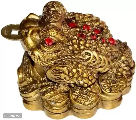 Vastu / Feng Shui / Three Legged Frog With Coin For Health, Wealth And Happiness | Decorative Showpiece for Home decor - 7 cm-thumb2