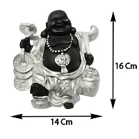 Feng Shui Laughing Buddha | Showpiece for Good Fortune, Success and Prosperity - 16 cm-thumb2