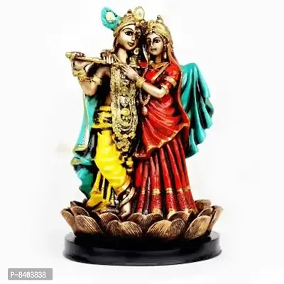 Antique Lord Radha Krishna Idol Showpiece | Beautiful Statue for Pooja  Worship - 21 cm