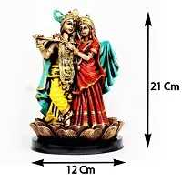 Antique Lord Radha Krishna Idol Showpiece | Beautiful Statue for Pooja  Worship - 21 cm-thumb1