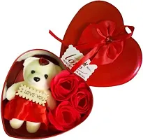 Sweet Heart Box with Cute Teddy Bear | Special and Precious heart box for occasions like Valentine day, Someone Special, Loved one | For Birthday Gift, Return Gift and Home Decor - Pack of 2-thumb1