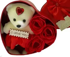 Sweet Heart Box with Cute Teddy Bear | Special and Precious heart box for occasions like Valentine day, Someone Special, Loved one | Decorative Showpiece for Birthday Gift, Return Gift and Home Decor-thumb1