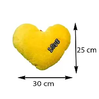 Love Yellow Heart Stuffed Cushion | For New Born Baby, Small Kids, Boys, Girls, Valentines Day, Girl friend, Boy friend | Best Can be used for Home D&eacute;cor - Pack of 5-thumb2