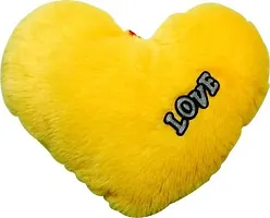 Love Yellow Heart Stuffed Cushion | For New Born Baby, Small Kids, Boys, Girls, Valentines Day, Girl friend, Boy friend | Best Can be used for Home Decor - Pack of 4-thumb1