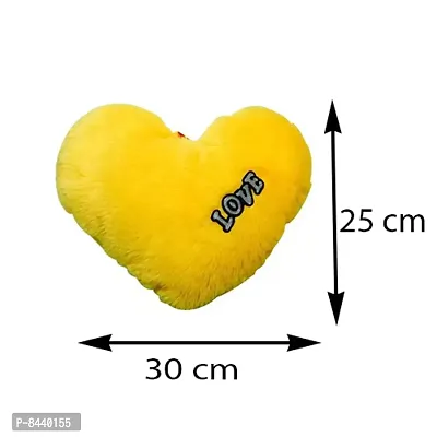 Love Yellow Heart Stuffed Cushion | For New Born Baby, Small Kids, Boys, Girls, Valentines Day, Girl friend, Boy friend | Best Can be used for Home Decor - Pack of 4-thumb3