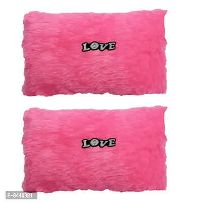 Love Pink Stuffed Cushion | For New Born Baby, Small Kids, Boys, Girls, Valentines Day, Girl friend, Boy friend | Best Can be used for Home Decor - Pack of 2-thumb0