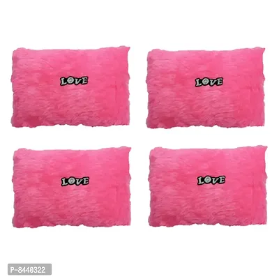 Love Pink Stuffed Cushion | For New Born Baby, Small Kids, Boys, Girls, Valentines Day, Girl friend, Boy friend | Best Can be used for Home Decor - Pack of 4-thumb0