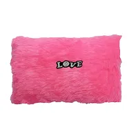 Love Pink Stuffed Cushion | For New Born Baby, Small Kids, Boys, Girls, Valentines Day, Girl friend, Boy friend | Best Can be used for Home Decor - Pack of 2-thumb1