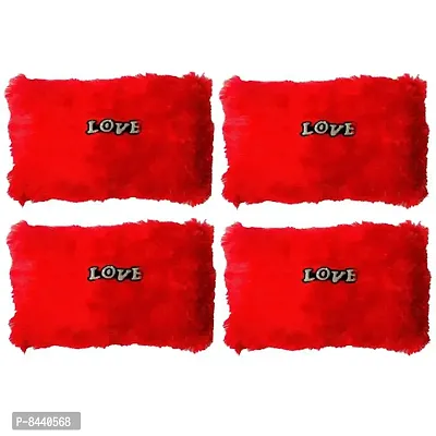 Love Red Stuffed Cushion | For New Born Baby, Small Kids, Boys, Girls, Valentines Day, Girl friend, Boy friend | Best Can be used for Home D&eacute;cor - Pack of 4