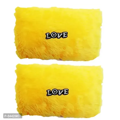 Love Yellow Stuffed Cushion | For New Born Baby, Small Kids, Boys, Girls, Valentines Day, Girl friend, Boy friend | Best Can be used for Home Decor - Pack of 2