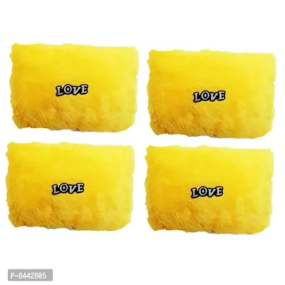 Love Yellow Stuffed Cushion | For New Born Baby, Small Kids, Boys, Girls, Valentines Day, Girl friend, Boy friend | Best Can be used for Home D&eacute;cor - Pack of 4