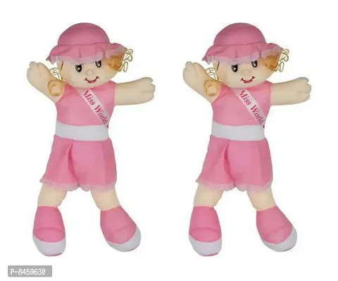 Miss World | Pack of 2 Barbie Doll for New Born Baby Girl, Boy, Return gifts, Kids, Birthday gift, Gifting, Playing and Hanging | Can be used as Home and Kids Room Decoration - 45 cm | Pack of 2-thumb0