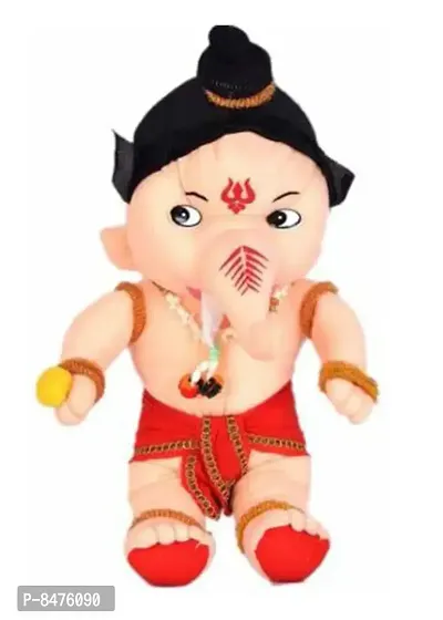 Lord Ganesha Soft Toy | Hindu Idol Ganesha for Kids, Boys, Girls | Gifting option on the occasion of Ganesh Chaturthi, Graha Pravesh, Home, Car and Office Decoration | Gives Positives Vibes - 28 cm-thumb0