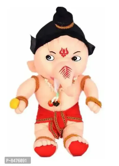 Lord Ganesha Soft Toy | Hindu Idol Ganesha for Kids, Boys, Girls | Gifting option on the occasion of Ganesh Chaturthi, Graha Pravesh, Home, Car and Office Decoration | Gives Positives Vibes - 34 cm-thumb0