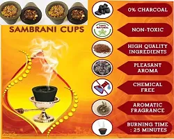 Flaura Loban Sambrani Dhoop Cup With Burner Plate, Natural  Pure Fresh Fragrance Cups - ( Pack Of 72 Pcs )-thumb3