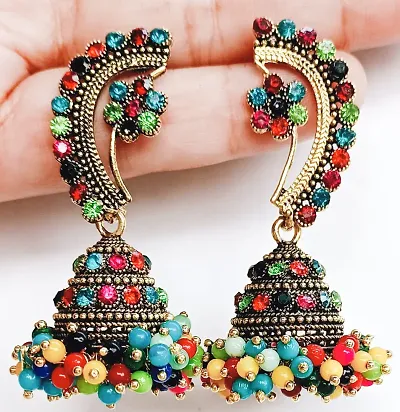 Alloy Jhumkas Earrings For Women